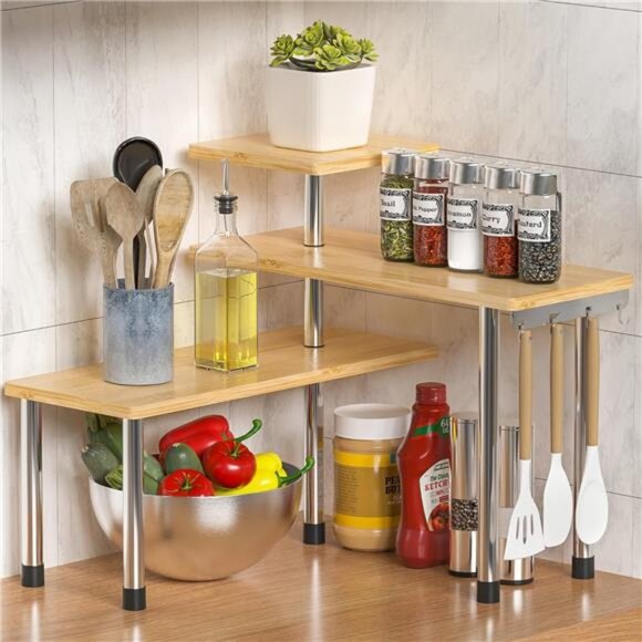 Kitchen Countertop Organizer Spice Rack for Salt, Bathroom Counter - Picture 1 of 7